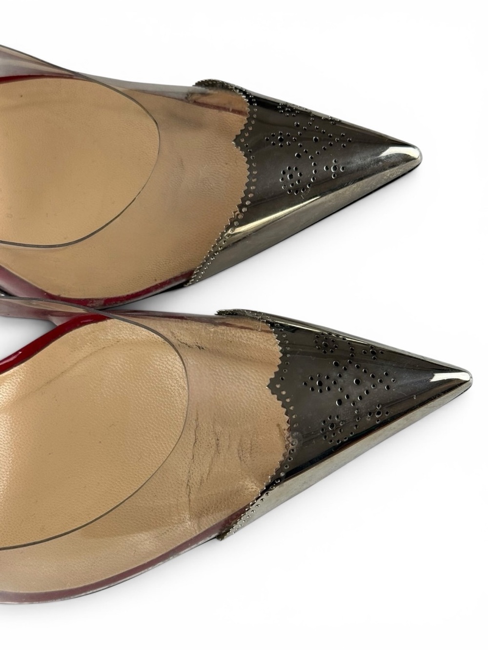 Christian Louboutin transparent PVC pointed-toe pumps - Picture 11 of 15